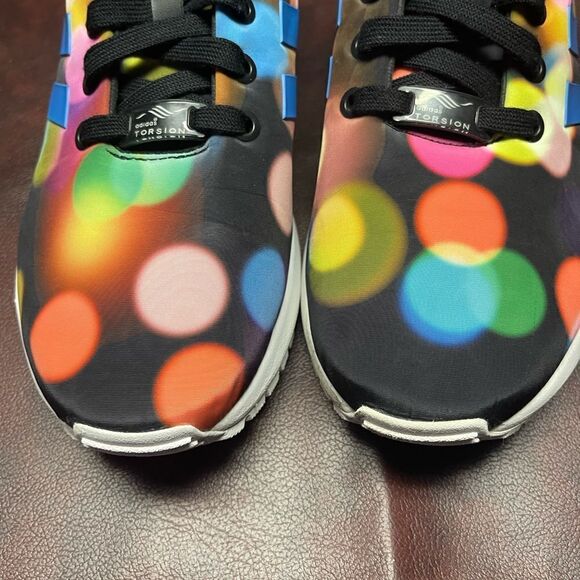 Adidas Originals ZX Flux bright lights sneakers tennis shoes, size 8 1/2 - Picture 9 of 14